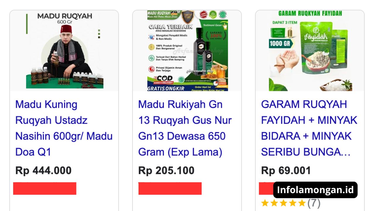 Gambar : Garam dan Madu Rukyah
