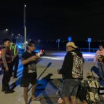 Patroli Sat Samapta Polres Lamongan menyisir Jalan Lingkar Utara untuk mengantisipasi balap liar pada Minggu dini hari (15/06/2025).