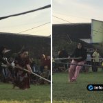 Foto : Ibu-ibu Desa Latukan Karanggeneng Adu Kekuatan