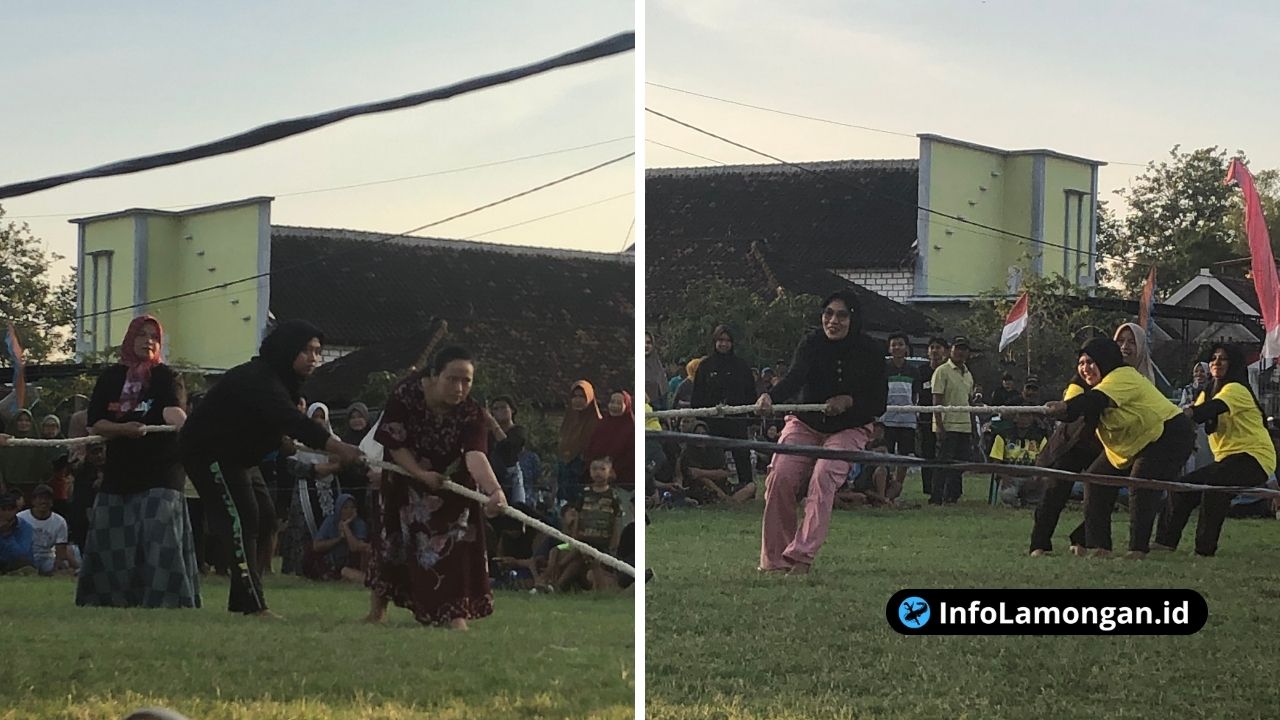 Foto : Ibu-ibu Desa Latukan Karanggeneng Adu Kekuatan