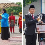 Foto : Bupati Yuhronur Efendi memberikan penghargaan kepada Kurniawan Adi Prasetyo, pemuda pelestari benih asal Solokuro, dalam acara Sumpah Pemuda.