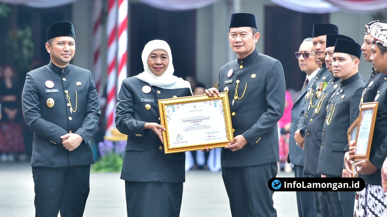 Foto : Pemerintah Kabupaten Lamongan raih juara satu pada penamaan rupabumi tahun 2025.