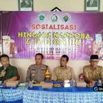 Foto : Camat Turi Rachmad Hidayat membuka sosialisasi bahaya narkoba dan judi online di Balai Desa Sukorejo