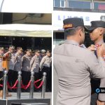 Foto : Kapolres Lamongan AKBP Agus Dwi Suryanto memimpin apel penerimaan latja siswa bintara di Lapangan Apel Mapolres