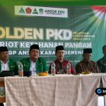 Foto : Sahabat Mukhlisin (Ketua PC GP Ansor Lamongan) menyampaikan arahan dan apresiasi dalam acara pembukaan Golden PKD.