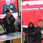 Foto : Kapolres Lamongan AKBP Arif Fazlurrahman memimpin konferensi pers pengungkapan kasus di Ruang Ratupama, didampingi Wakapolres dan Kasatreskrim.