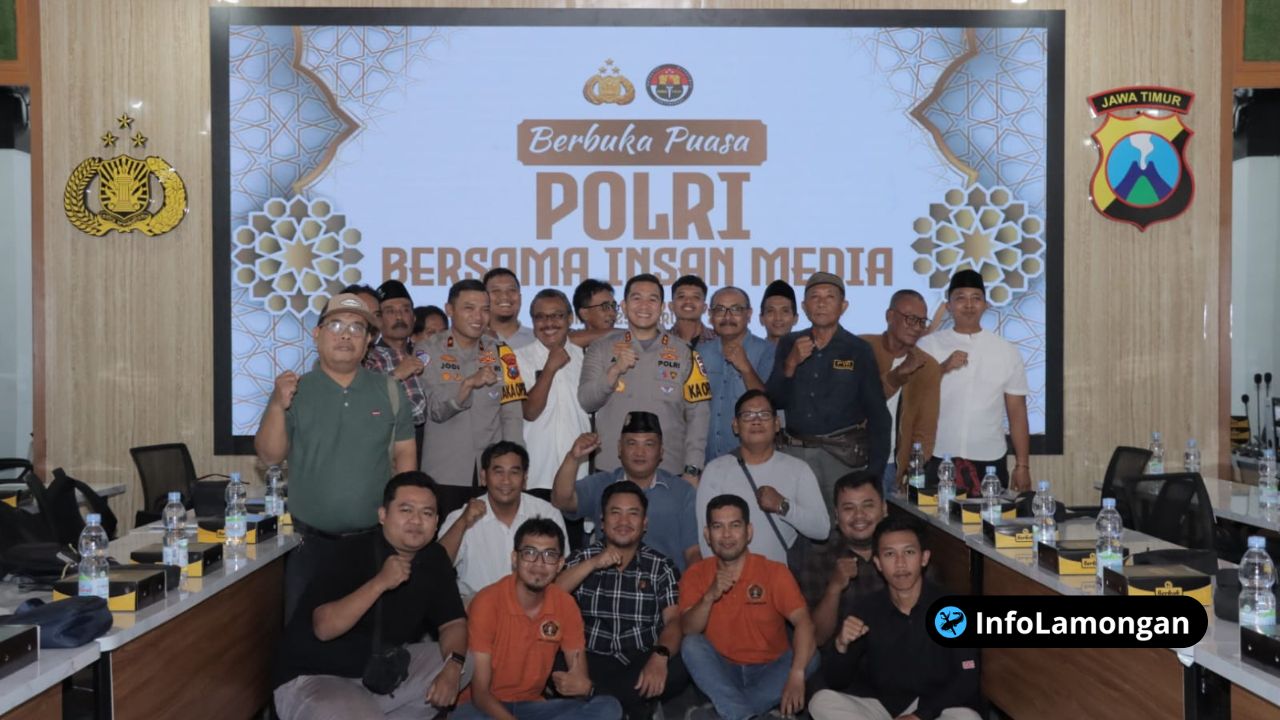 Foto : Dokumentasi polres lamongan berbuka bersama insan media