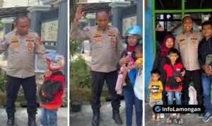 Foto : Dokumentasi Ipda Purnomo Bantu Evakuasi Pemudik Mogok di Lamongan dan Berikan Bantuan Biaya Perbaikan