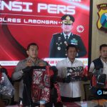 Foto : Konfrensi Pers Polres Lamongan Bongkar Pengeroyokan Brutal di Bulu 13 Pemuda Diamankan, 9 Tersangka, 2 Diantaranya Masih Anak-Anak