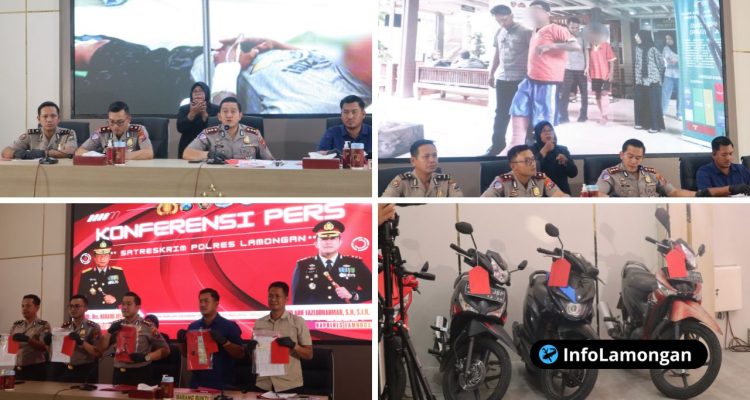 Foto : Dokumentasi Konfrensi pers Polres Lamongan Foto : Dokumentasi Konfrensi pers Polres Lamongan