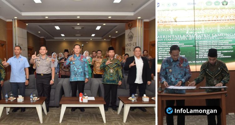 Foto : Dokumentasi Pemkab Lamongan Teken MoU Bersama Pengadilan Agama dan Stakeholder Untuk Penguatan Pelayanan