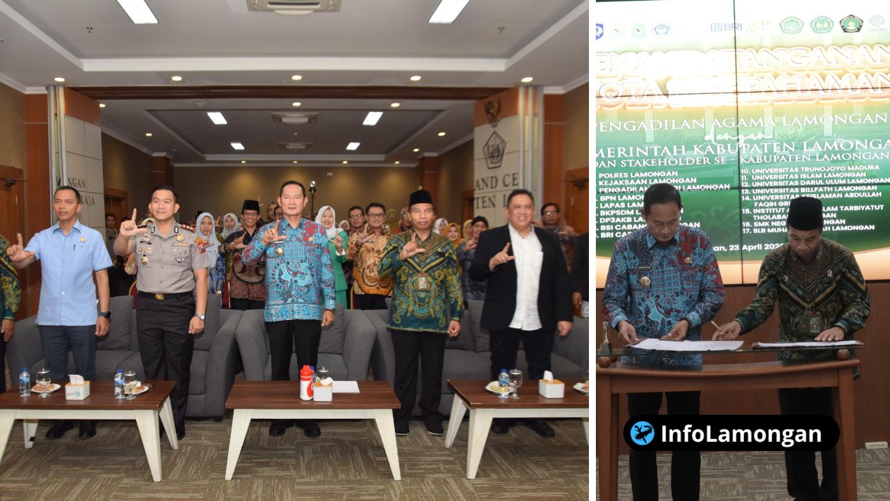 Foto : Dokumentasi Pemkab Lamongan Teken MoU Bersama Pengadilan Agama dan Stakeholder Untuk Penguatan Pelayanan