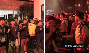 Foto : Dokumentasi Polres Lamongan amankan Persela Anniversary ke-59