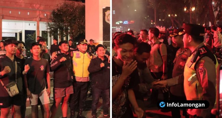 Foto : Dokumentasi Polres Lamongan amankan Persela Anniversary ke-59