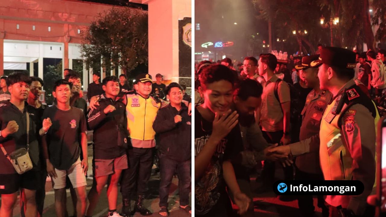 Foto : Dokumentasi Polres Lamongan amankan Persela Anniversary ke-59