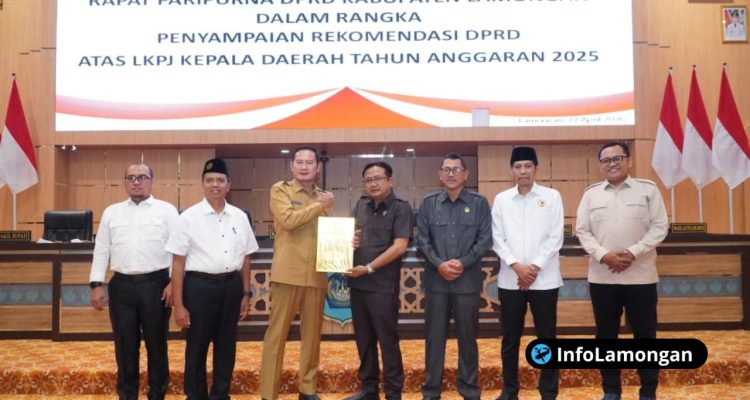 Foto : Dokumentasi Serahkan Rekomendasi LKPJ Bupati 2025
