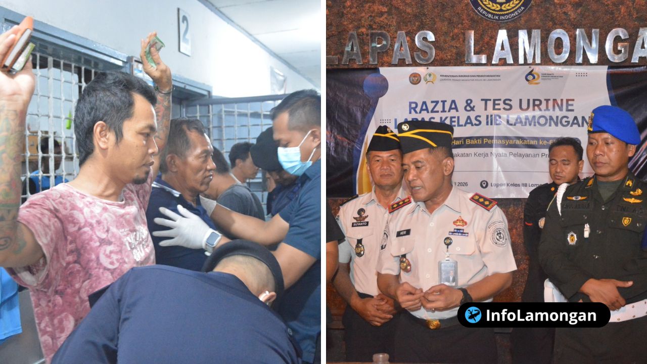 Foto : Dokumntasi Pemriksaan napi oleh lapas Lamongan