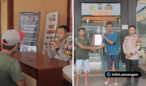 Foto : Mediasi kedua sopir di Polres Lamongan