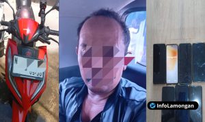 Foto : Pelaku dan barang bukti
