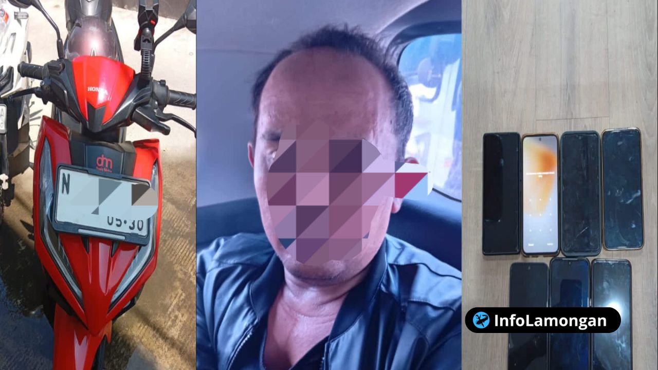 Foto : Pelaku dan barang bukti