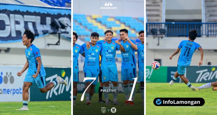 Foto : Persela Lamongan Pesta Gol 7-1 atas Persipal FC