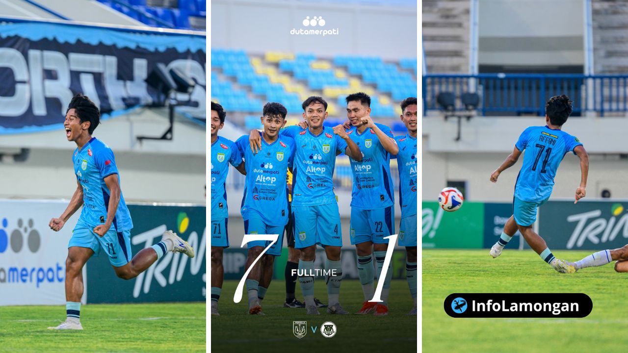Foto : Persela Lamongan Pesta Gol 7-1 atas Persipal FC