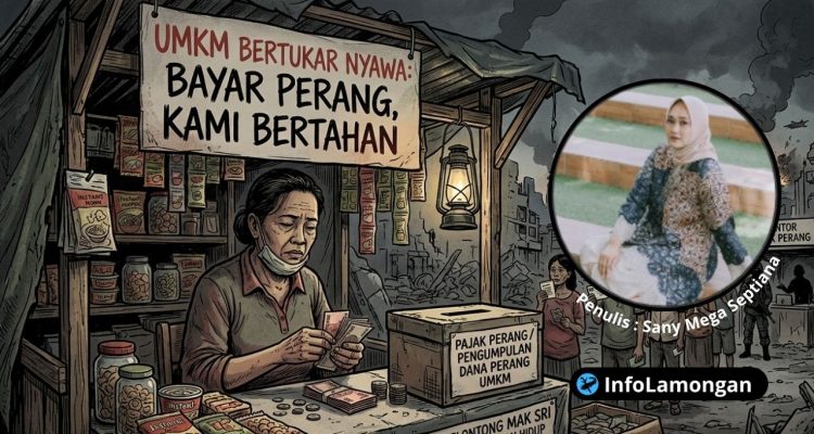 Gambar : Ilustrasi Ketika Perang Global Dibayar oleh UMKM yang Bertahan Hidup